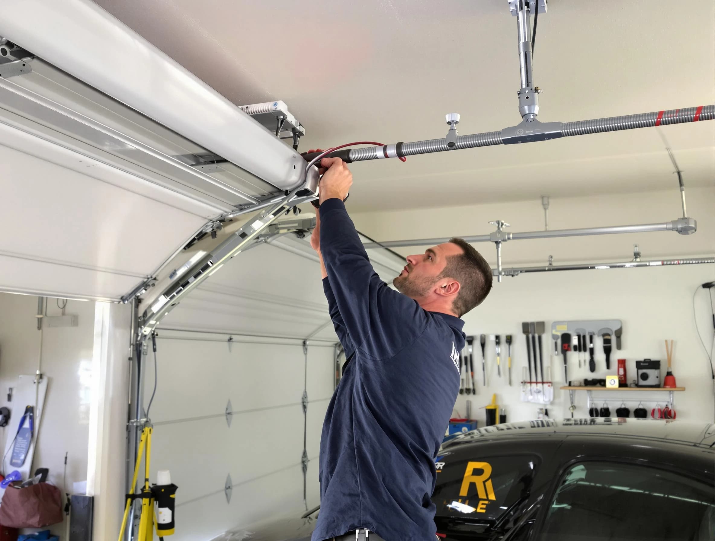 Centennial Garage Door Repair technician performing garage door cable repair in Centennial