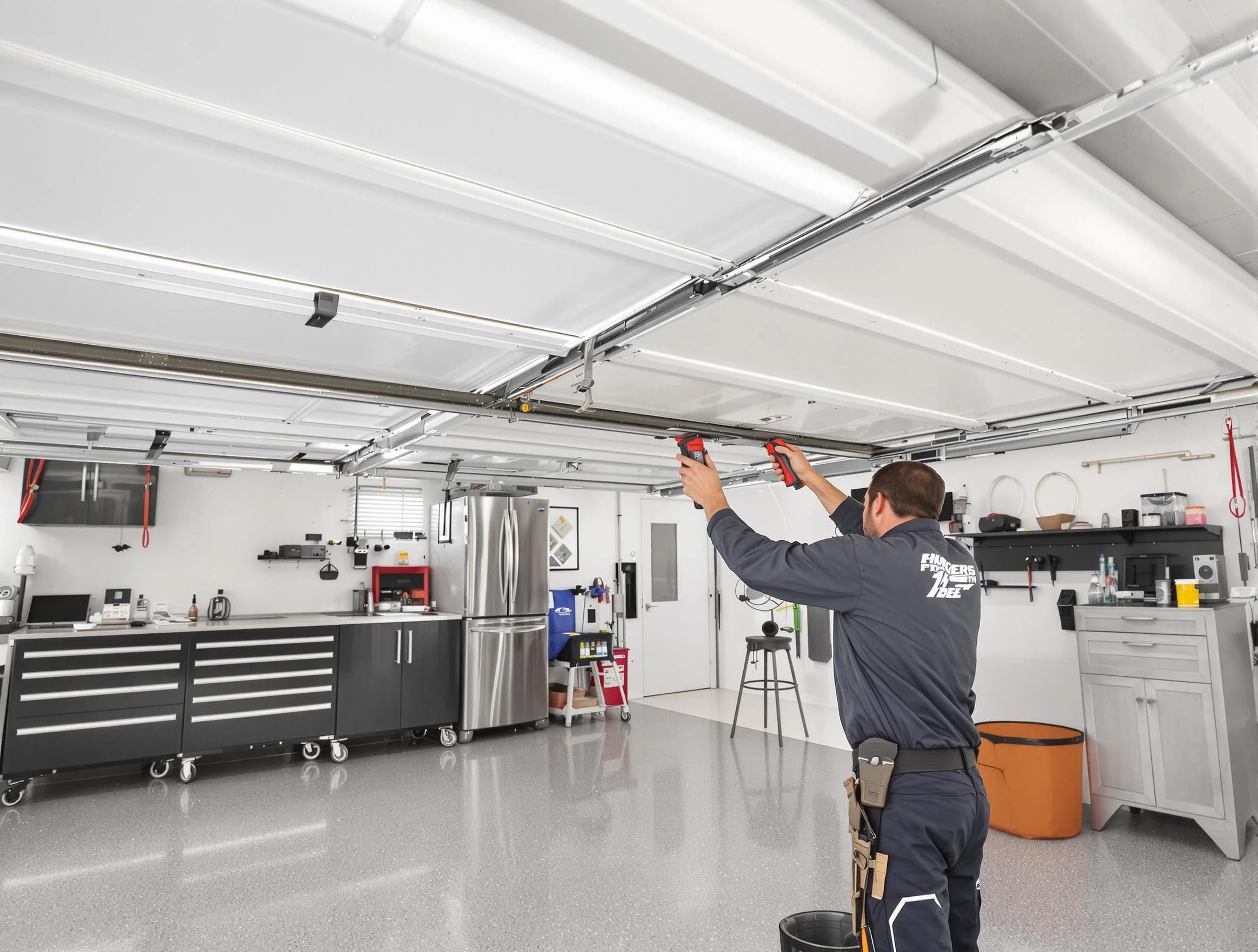 Overhead garage door repair service by Centennial Garage Door Repair in Centennial