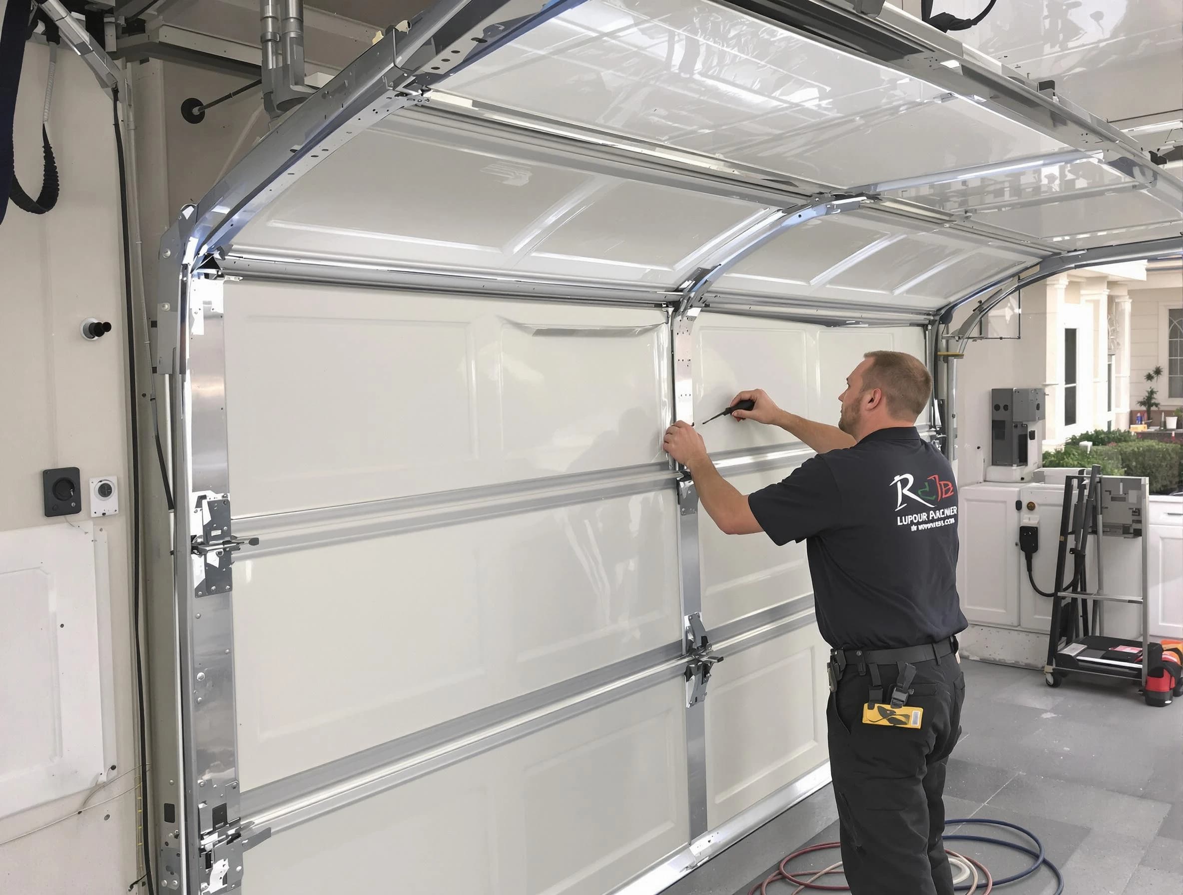 Centennial Garage Door Repair professional performing panel repair in Centennial
