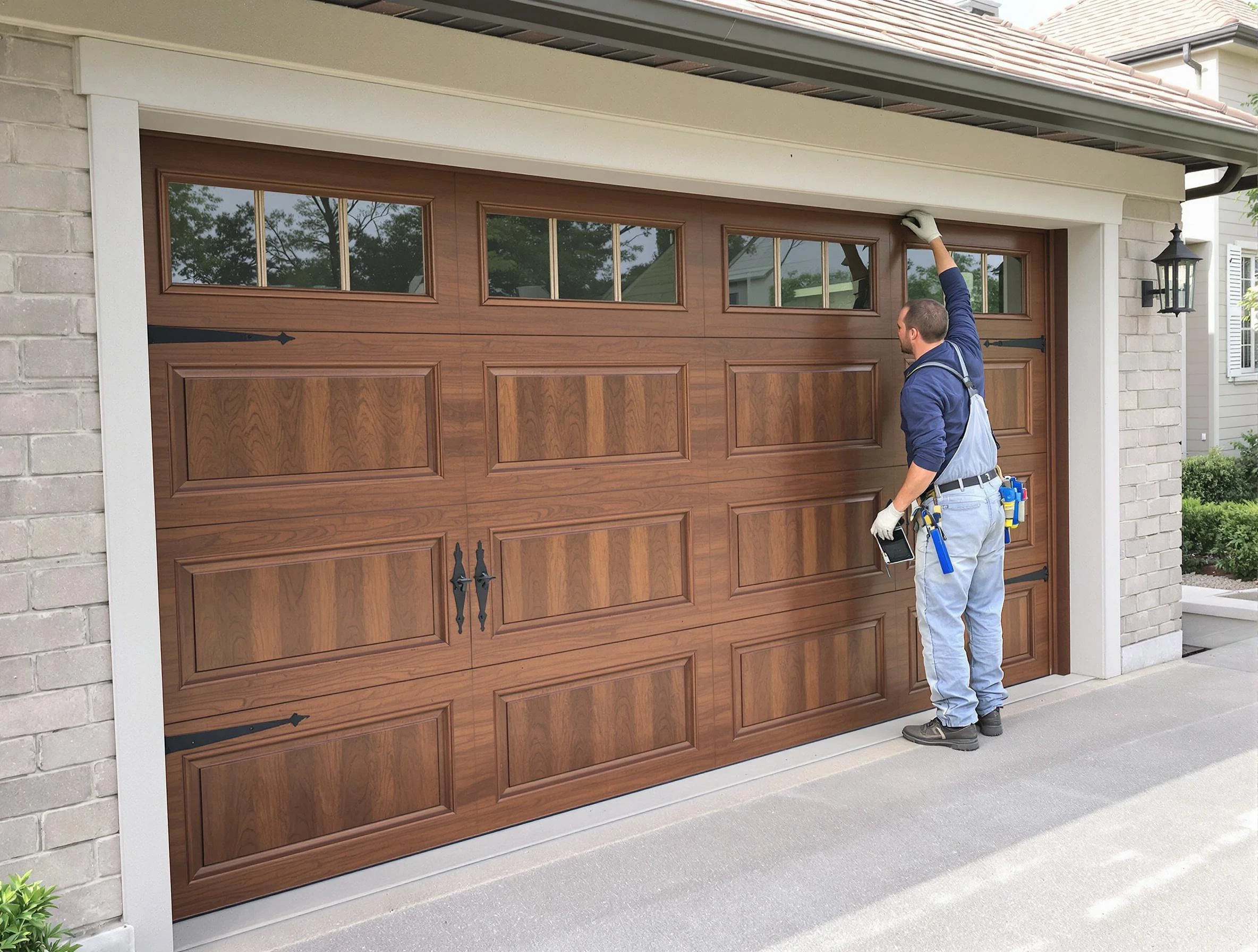 Custom garage door showcase by Centennial Garage Door Repair in Centennial