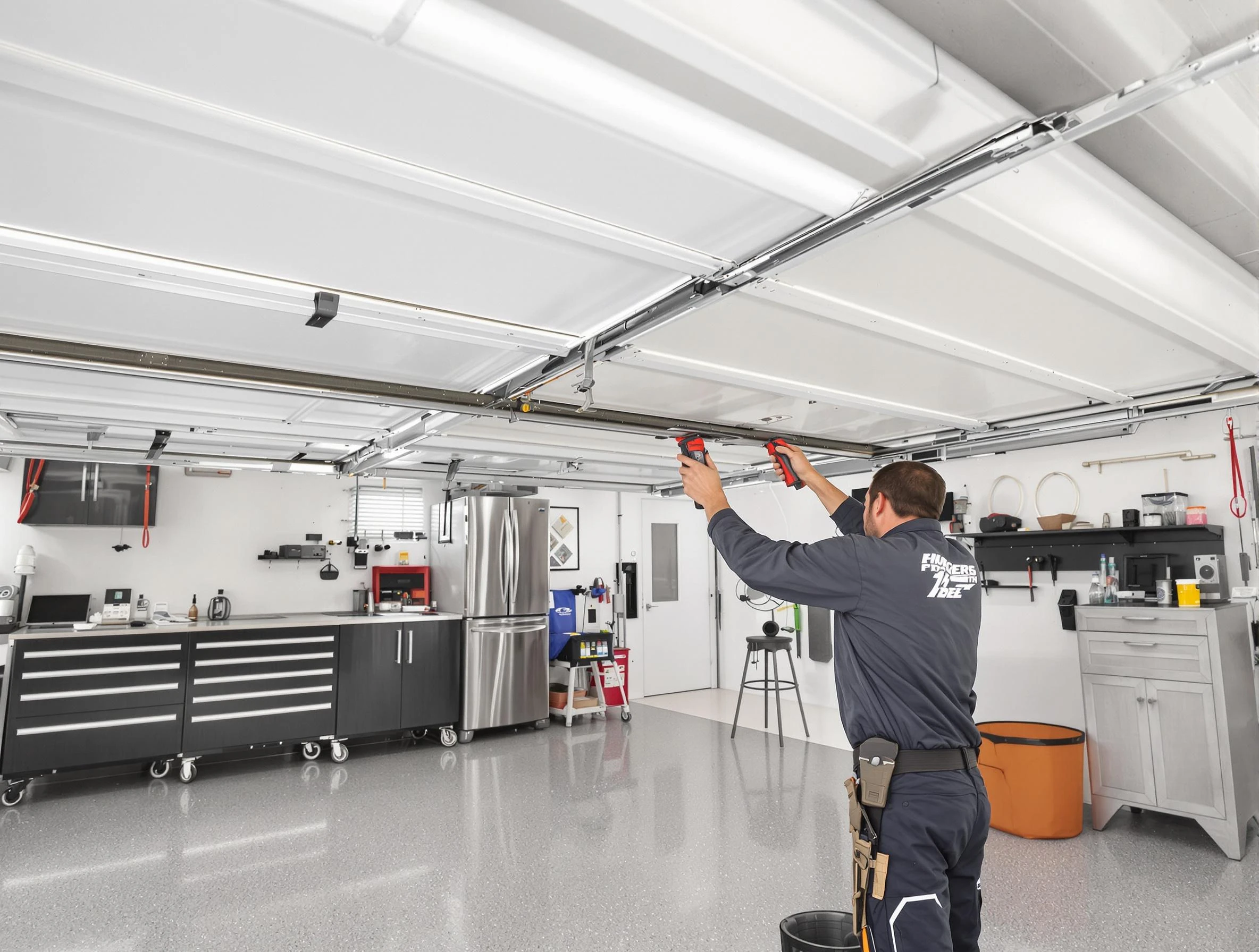 Overhead garage door repair service by Centennial Garage Door Repair in Centennial